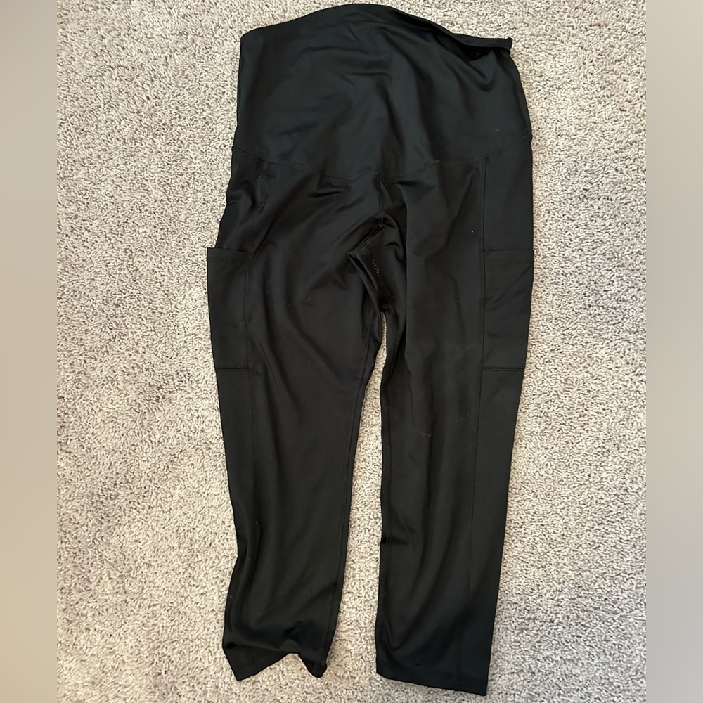 Maternity, over the belly, leggings with pockets